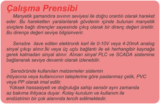 Manyetik Seviye Sensörü